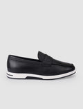 100% Genuine Leather Black Men's Loafer