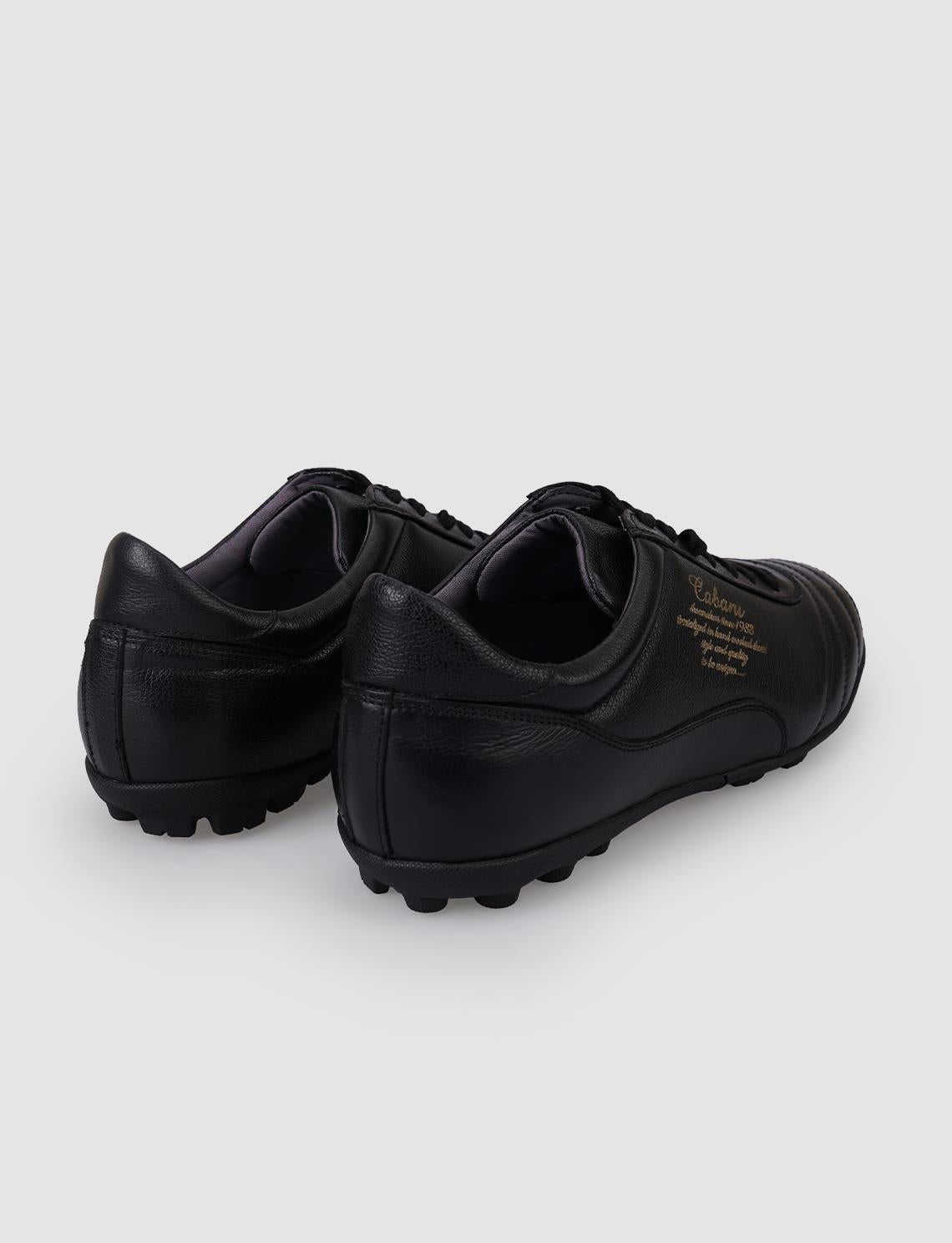 100% Genuine Leather Black Lace-up Men's Pedal Shoes
