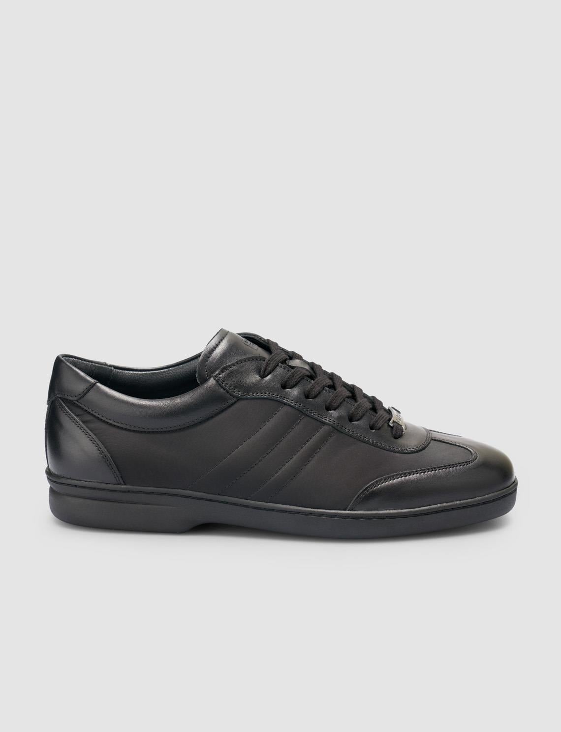 100% Genuine Leather Black Nubuck Men's Casual Shoes