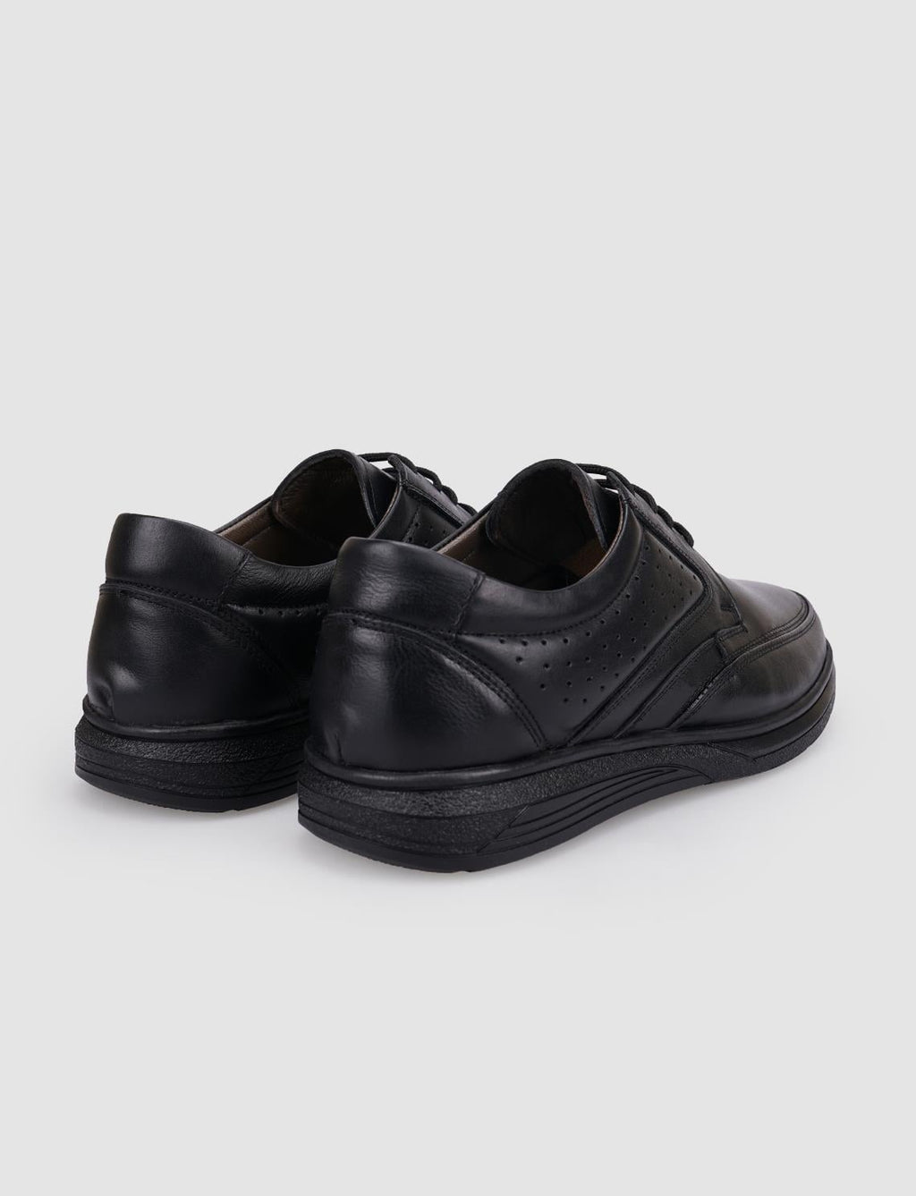 100% Genuine Leather Black Lace-up Men's Casual Shoes
