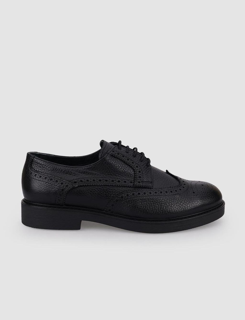 100% Genuine Leather Black Lace-up Men's Casual Shoes