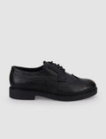 100% Genuine Leather Black Lace-up Men's Casual Shoes