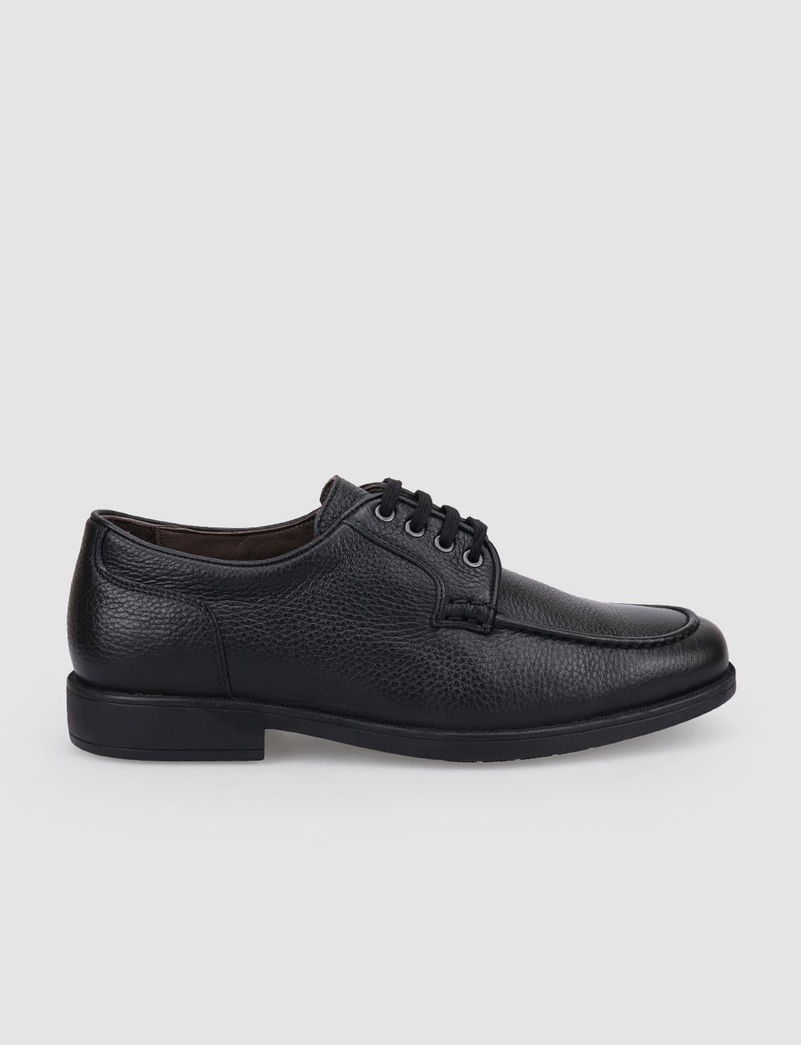 100% Genuine Leather Black Lace-up Men's Casual Shoes