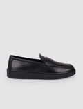 100% Genuine Leather Black Men's Casual Shoes