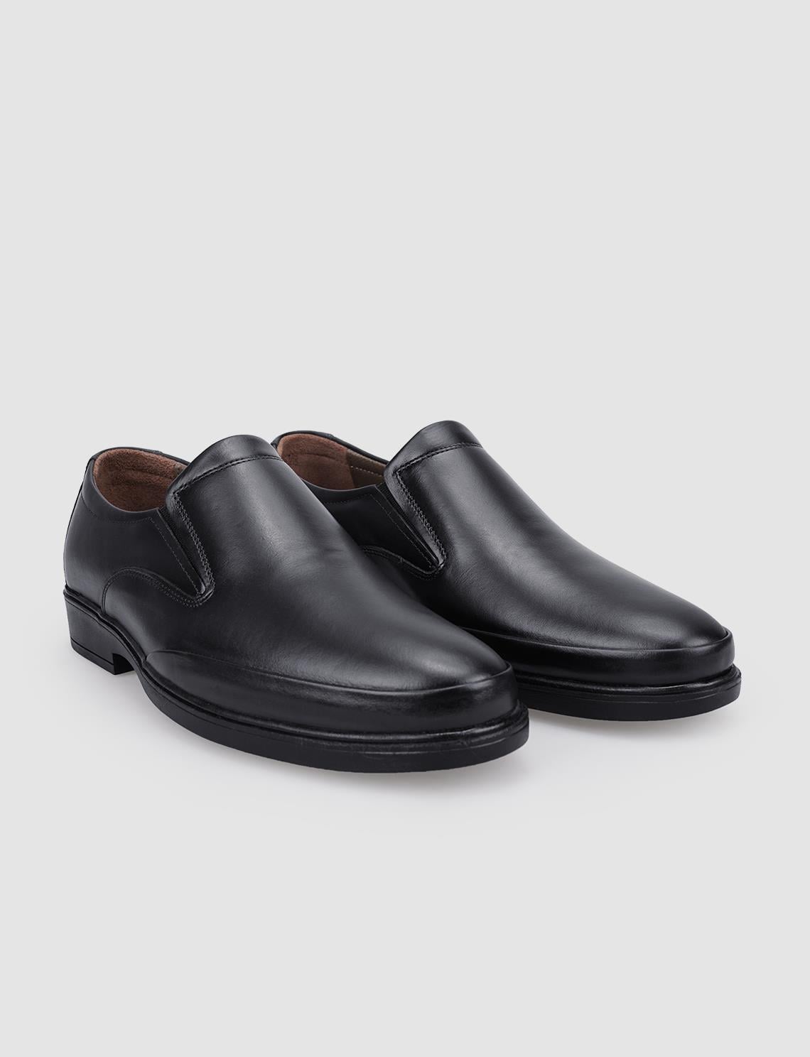100% Genuine Leather Black Men's Casual Shoes