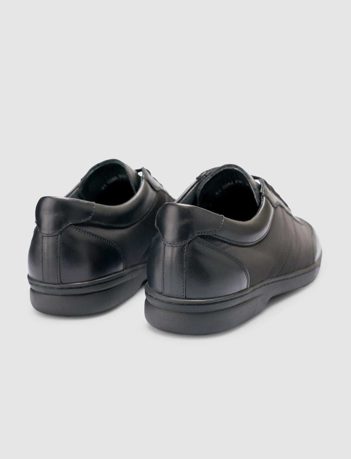 100% Genuine Leather Black Nubuck Men's Casual Shoes