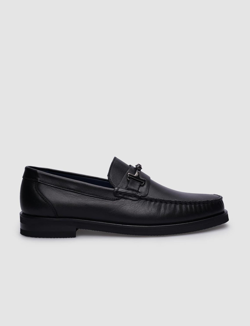 100% Genuine Leather Black Buckle Men's Classic Shoes
