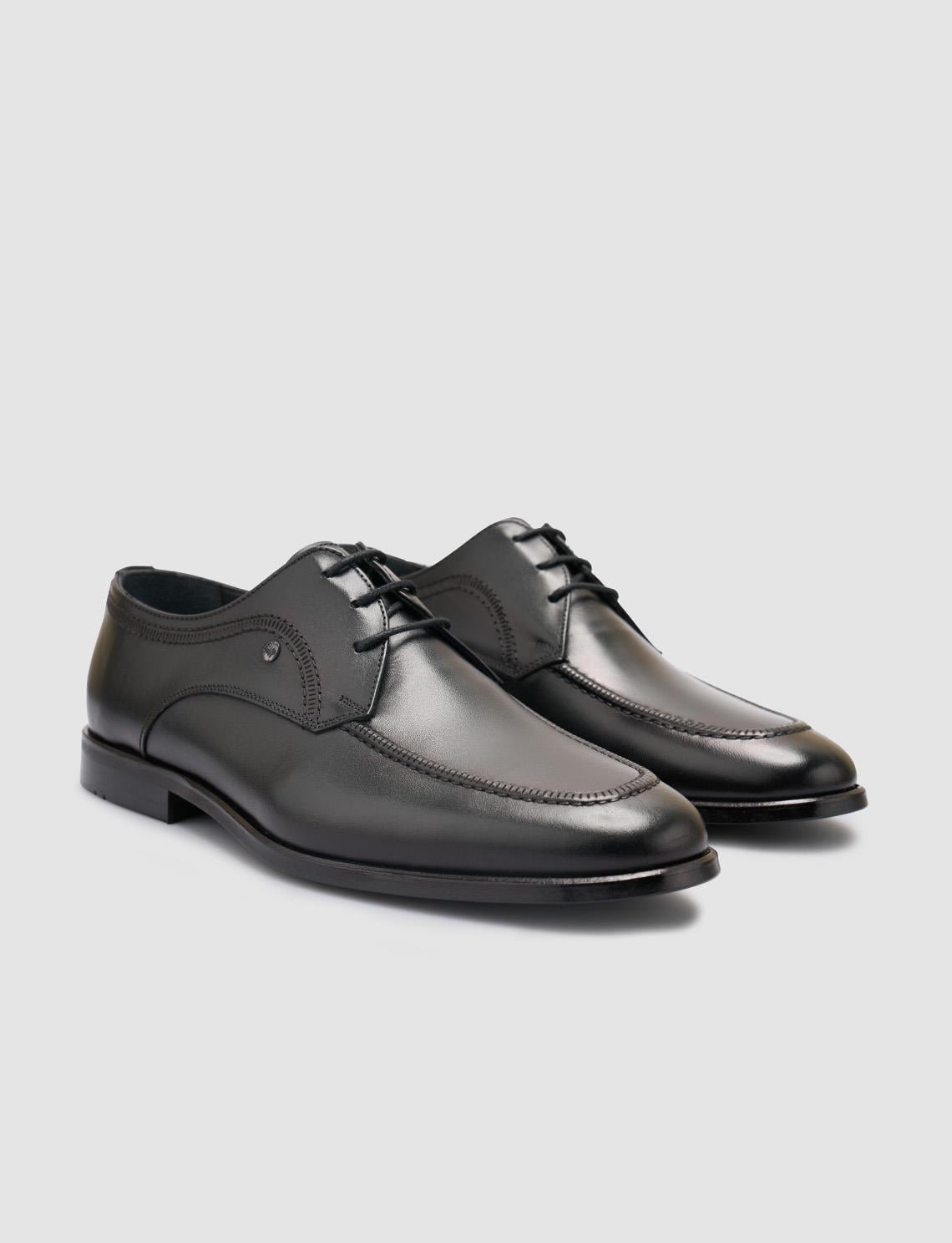 100% Genuine Leather Black Men's Classic Shoes