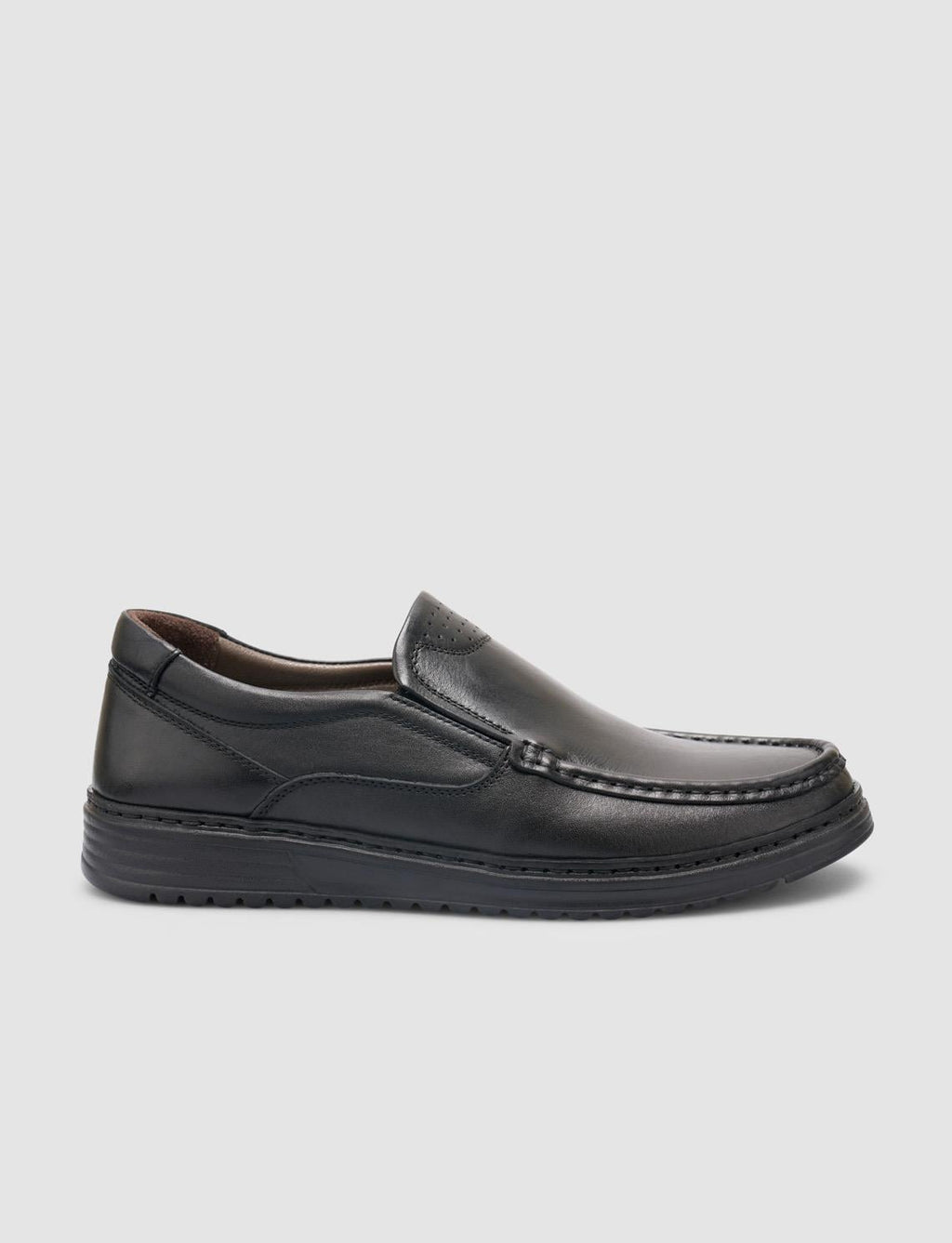 100% Genuine Leather Black Men's Casual Shoes
