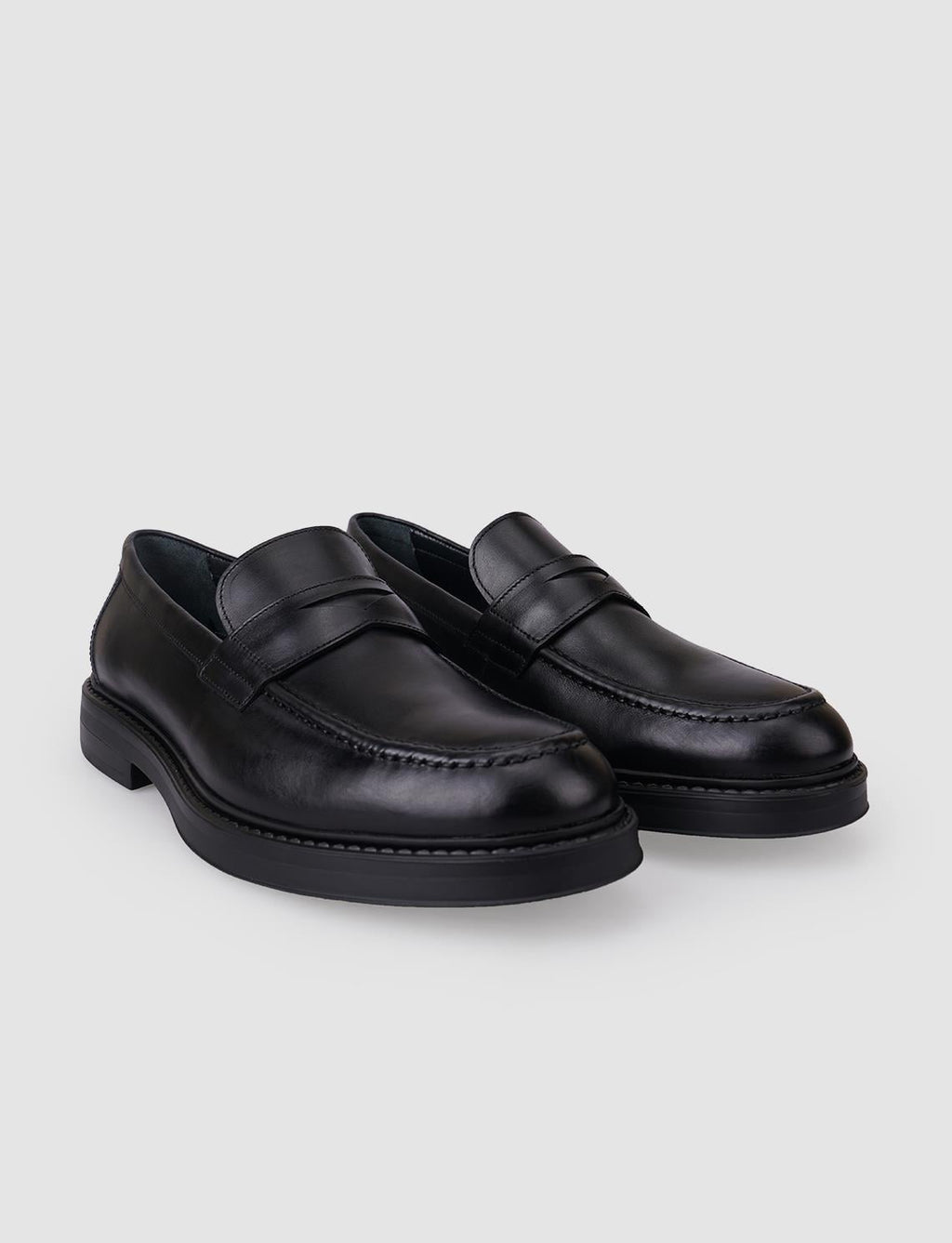 100% Genuine Leather Black Men's Casual Shoes