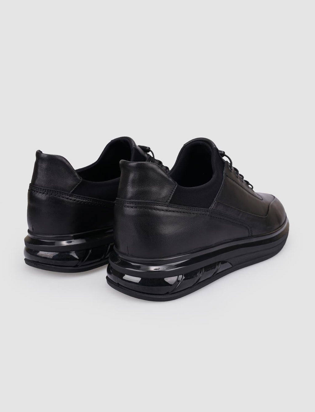 100% Genuine Leather Black Lace-up Men's Casual Shoes