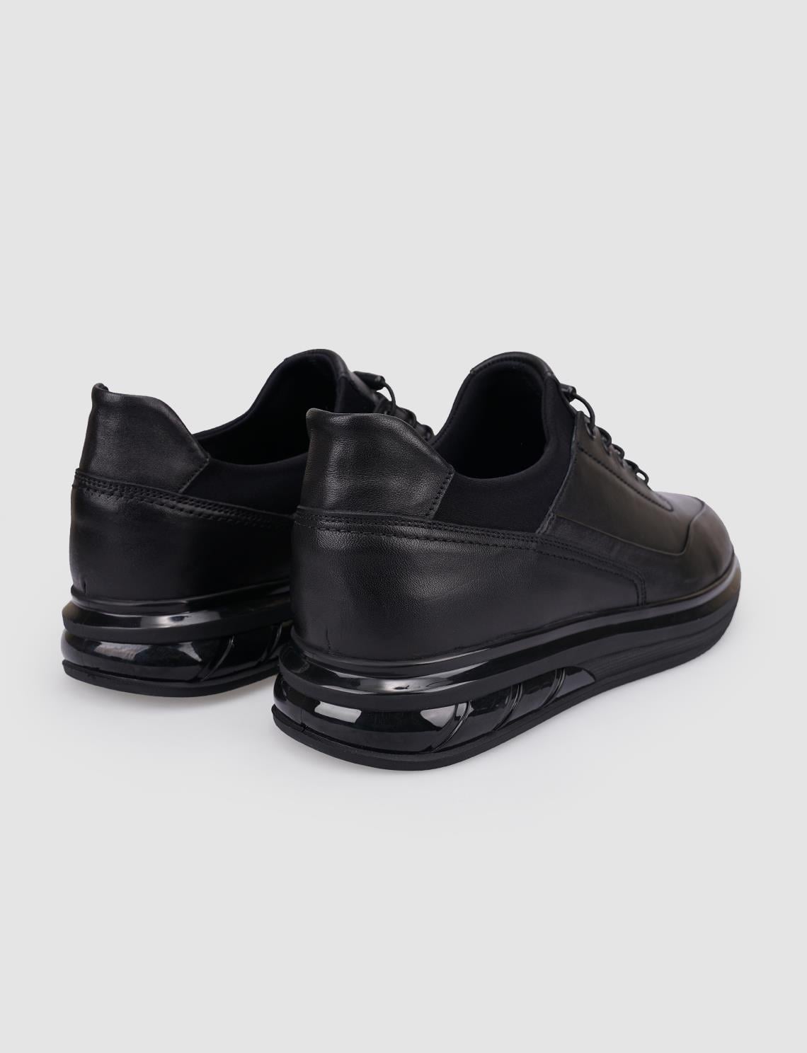 100% Genuine Leather Black Lace-up Men's Casual Shoes
