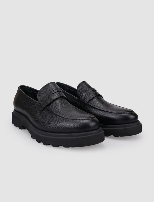 100% Genuine Leather Black Men's Casual Shoes
