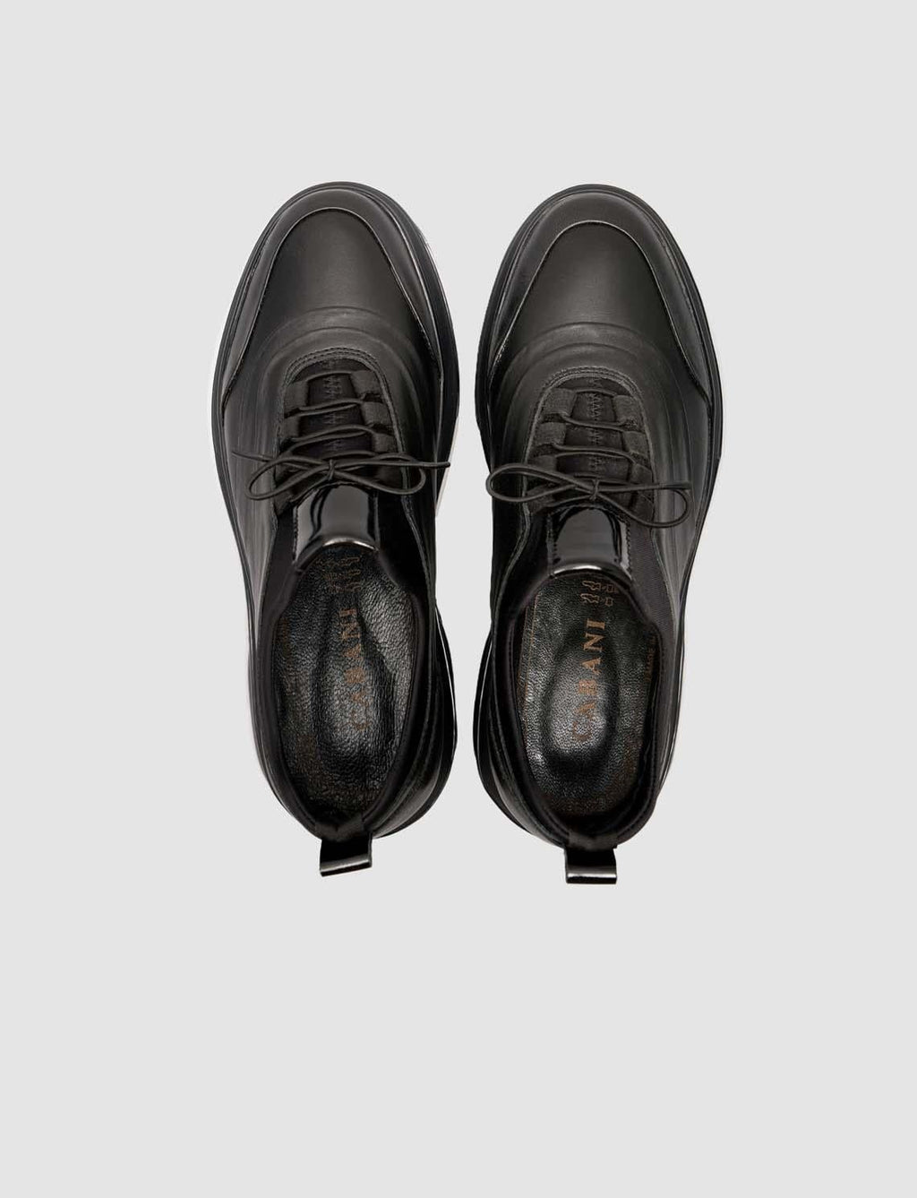 100% Genuine Leather Black Men's Casual Sneaker