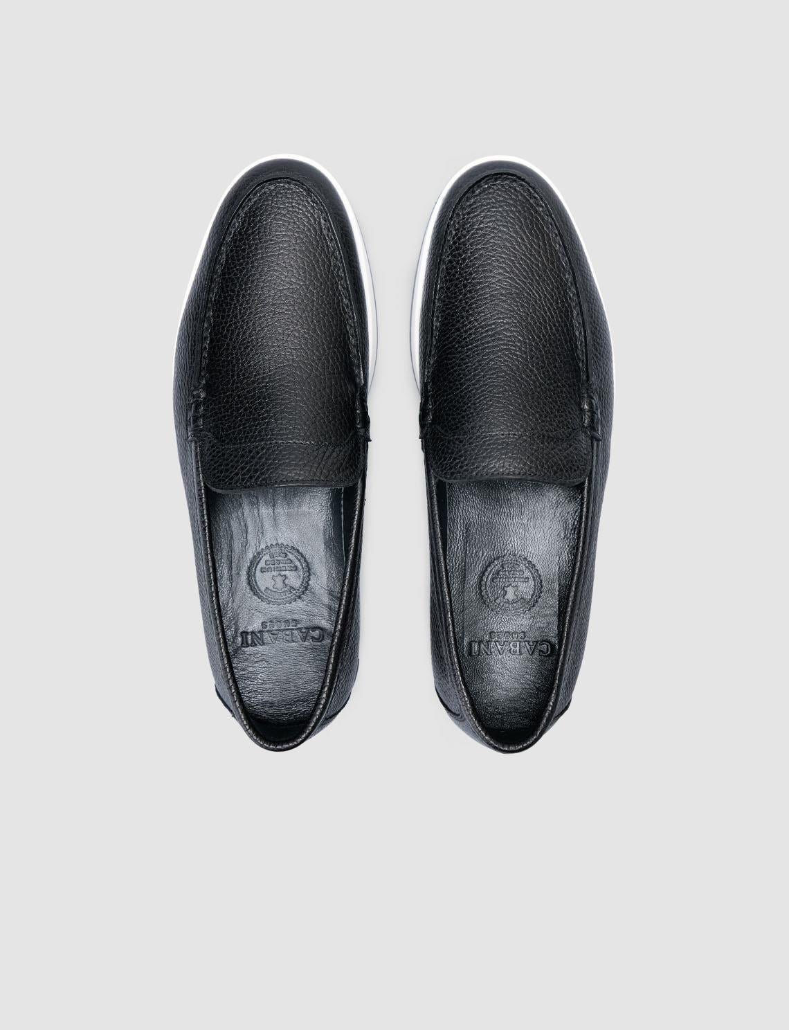 100% Genuine Leather Black Men's Loafer