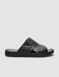100% Genuine Leather Black Men's Casual Slippers