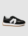 100% Genuine Leather Black Women's Sneaker