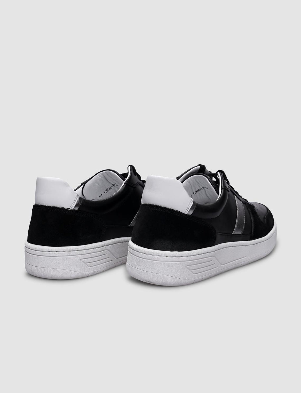 100% Genuine Leather Black Women's Athletic Shoes