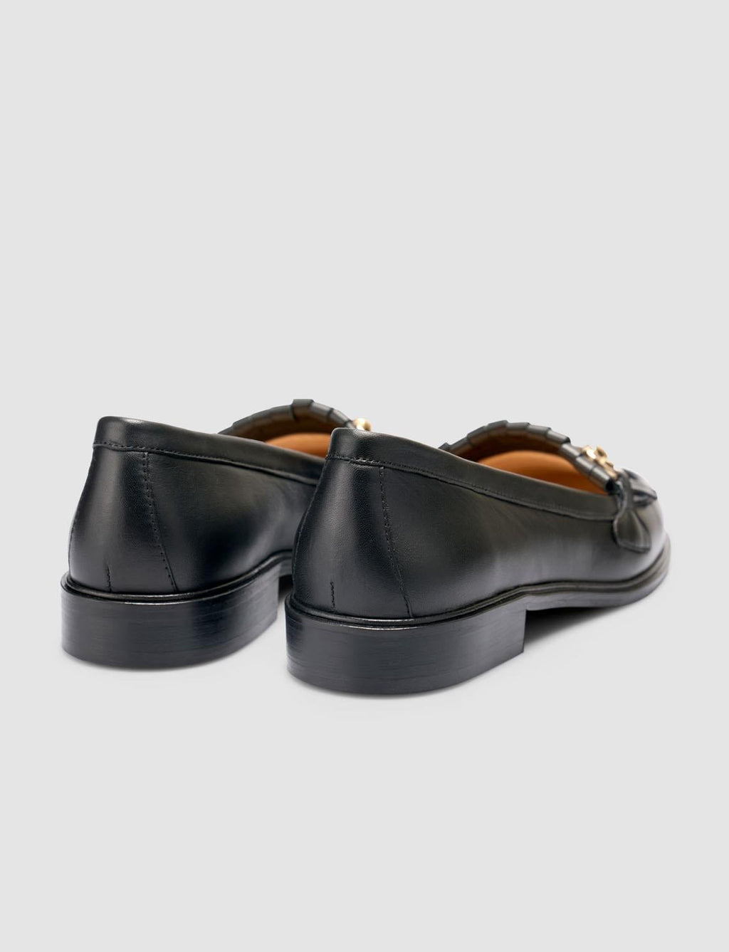 100% Genuine Leather Black Women's Tassel Loafer