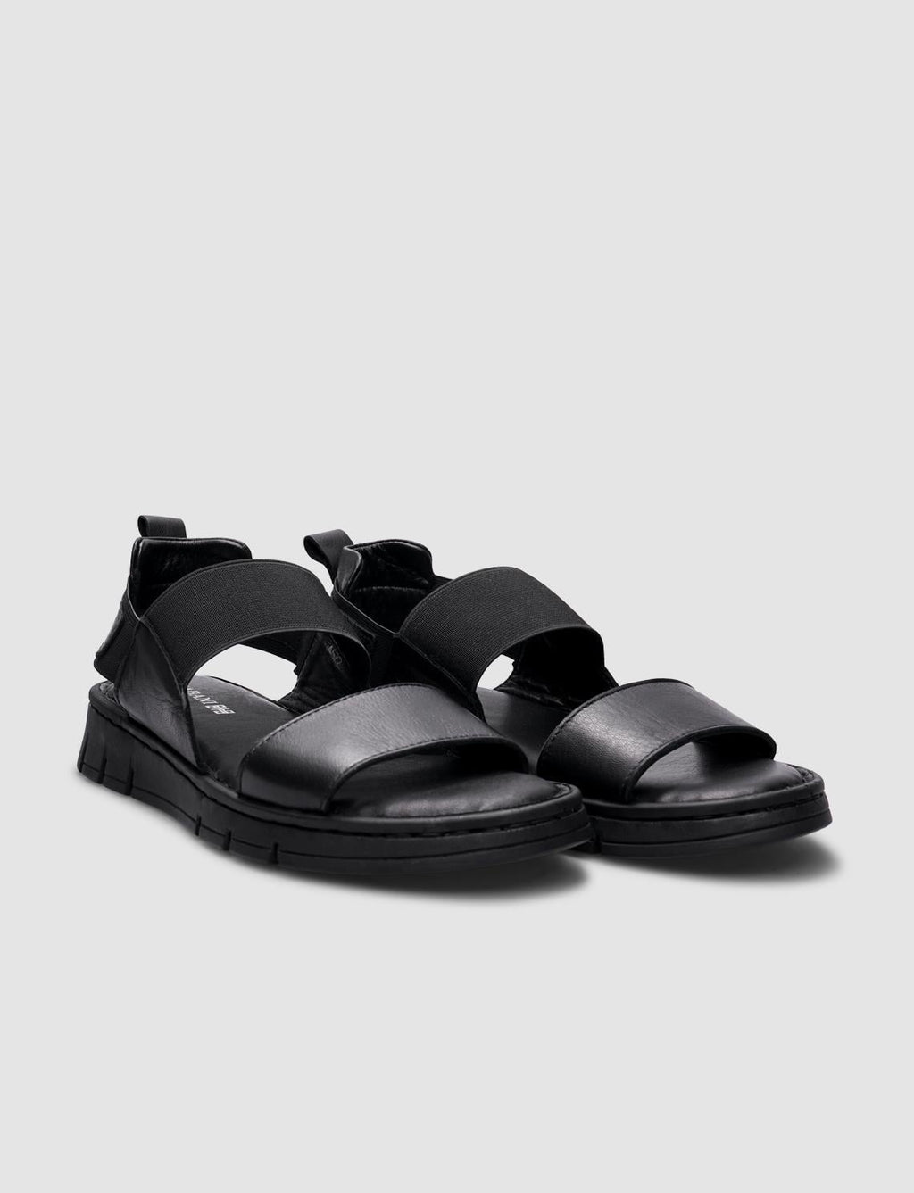 100% Genuine Leather Black Women's Casual Sandals