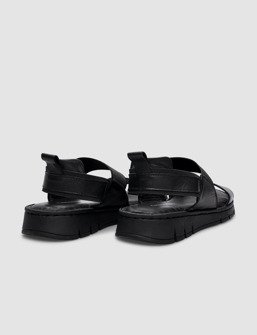 100% Genuine Leather Black Women's Casual Sandals
