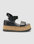 100% Genuine Leather Black Women's Sandals