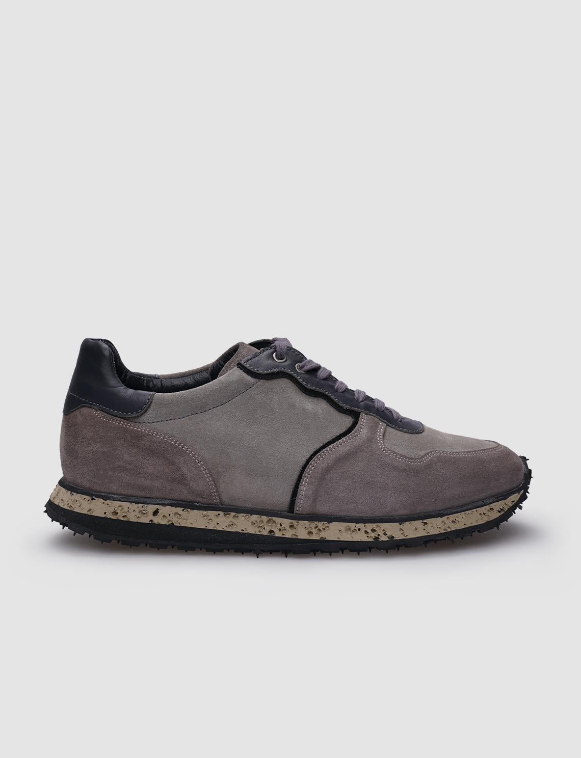 100% Genuine Leather Mink Suede Lace-up Men's Sneaker