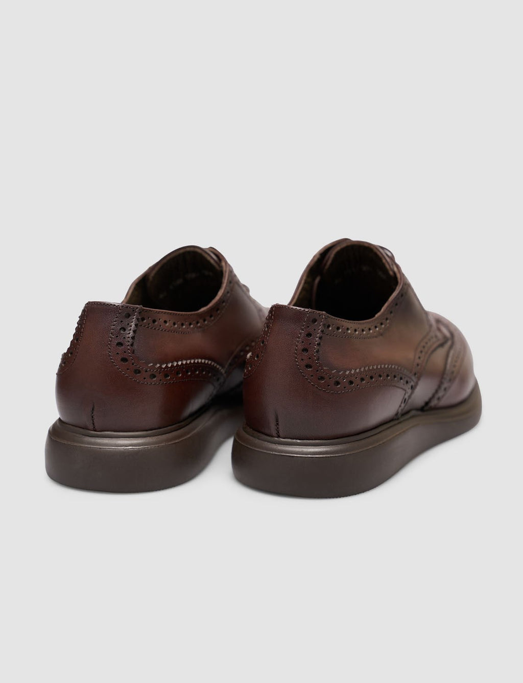 Eva Sole Genuine Leather Brown Lace-up Men's Casual Shoes