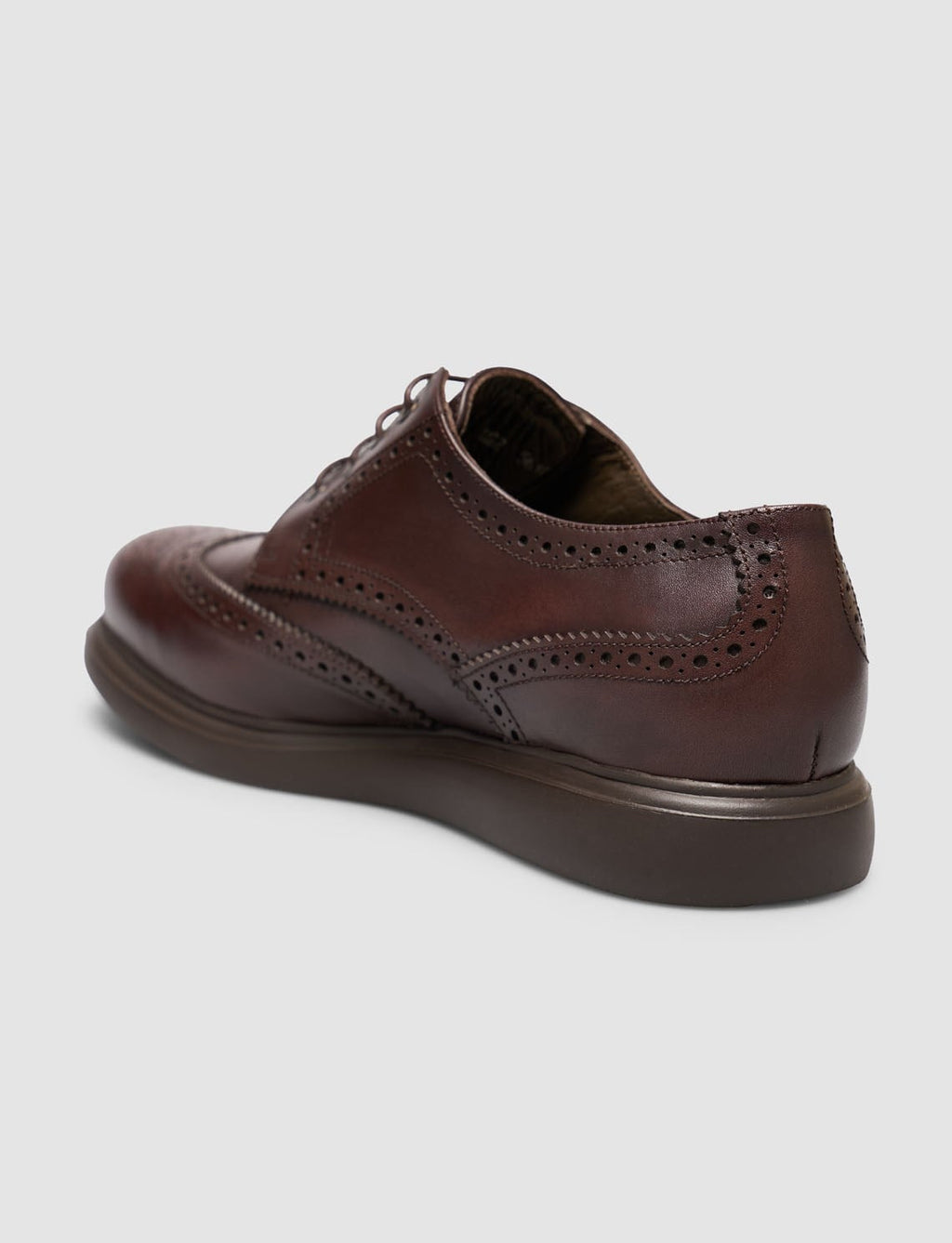 Eva Sole Genuine Leather Brown Lace-up Men's Casual Shoes