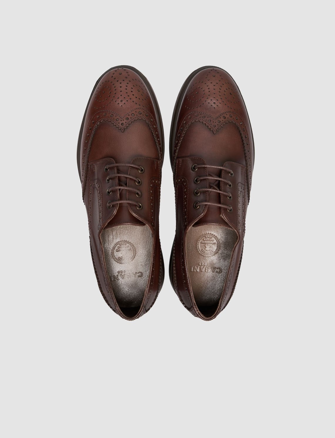Eva Sole Genuine Leather Brown Lace-up Men's Casual Shoes