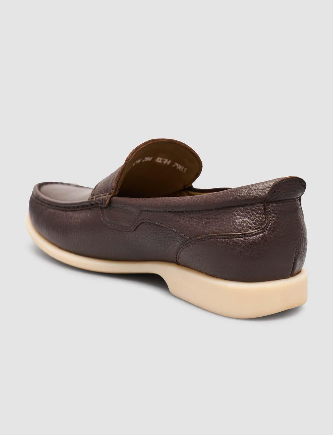 100% Genuine Leather Men's Brown Casual Shoes
