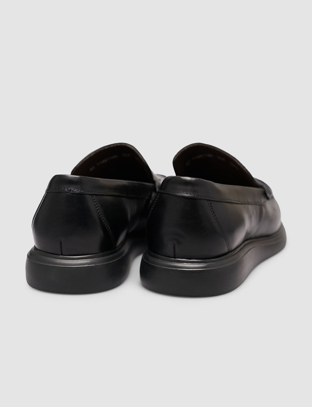 Genuine Leather Textured Black Belted Men's Casual Loafer Shoes