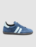 100% Genuine Leather Blue Women's Athletic Shoes
