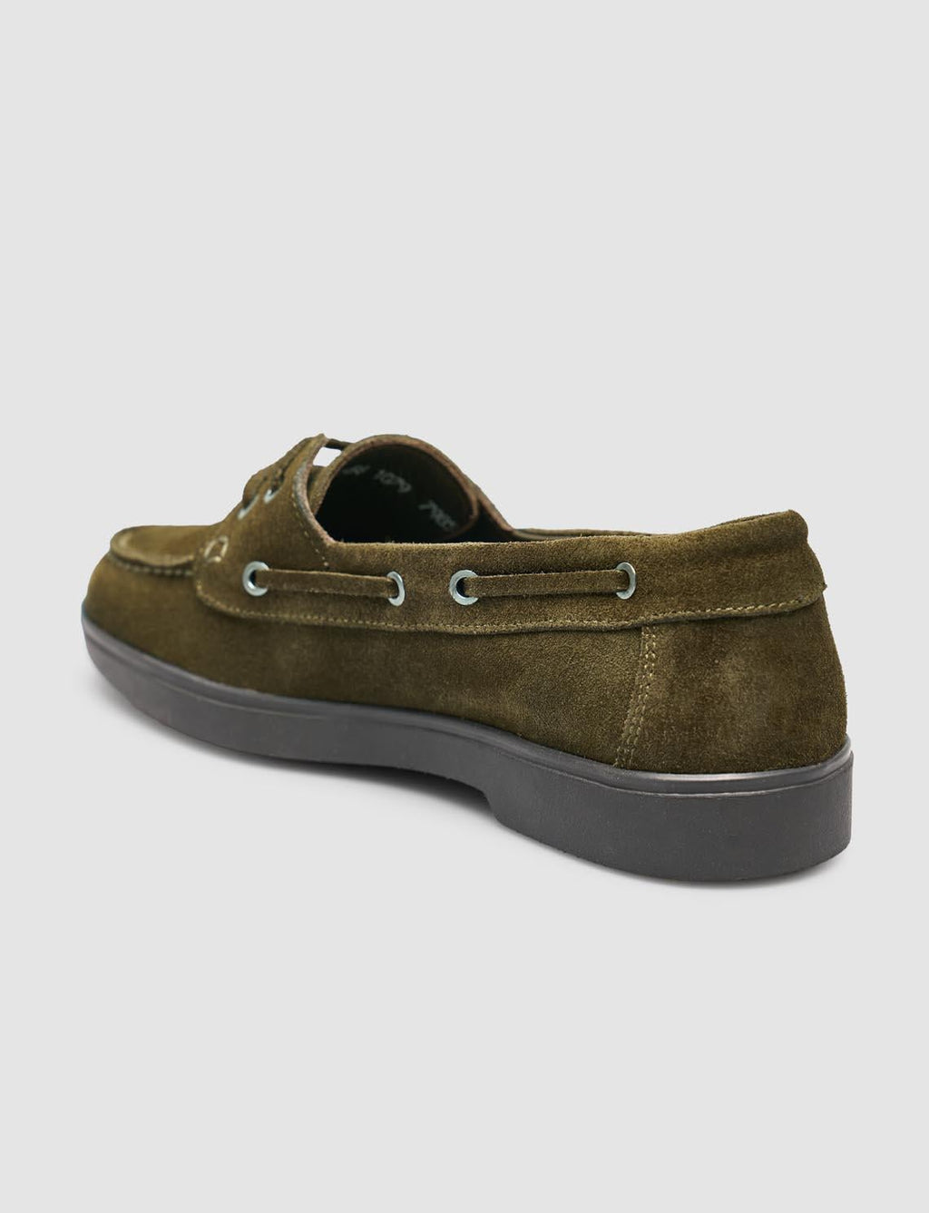 Monamae 100% Genuine Leather Khaki Suede Women's Loafer with Lace Detail