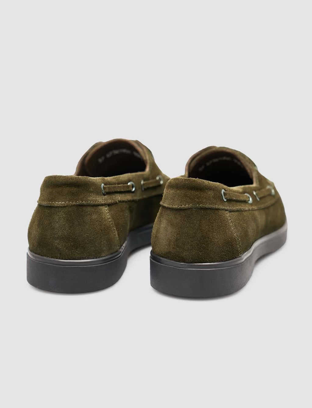 Monamae 100% Genuine Leather Khaki Suede Women's Loafer with Lace Detail