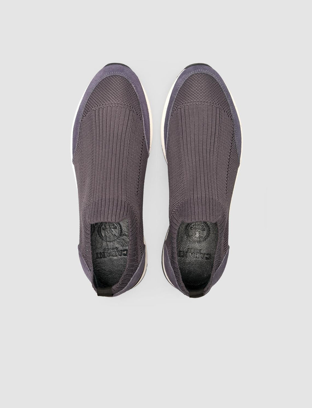 Grey Knitted Men's Athletic Shoes