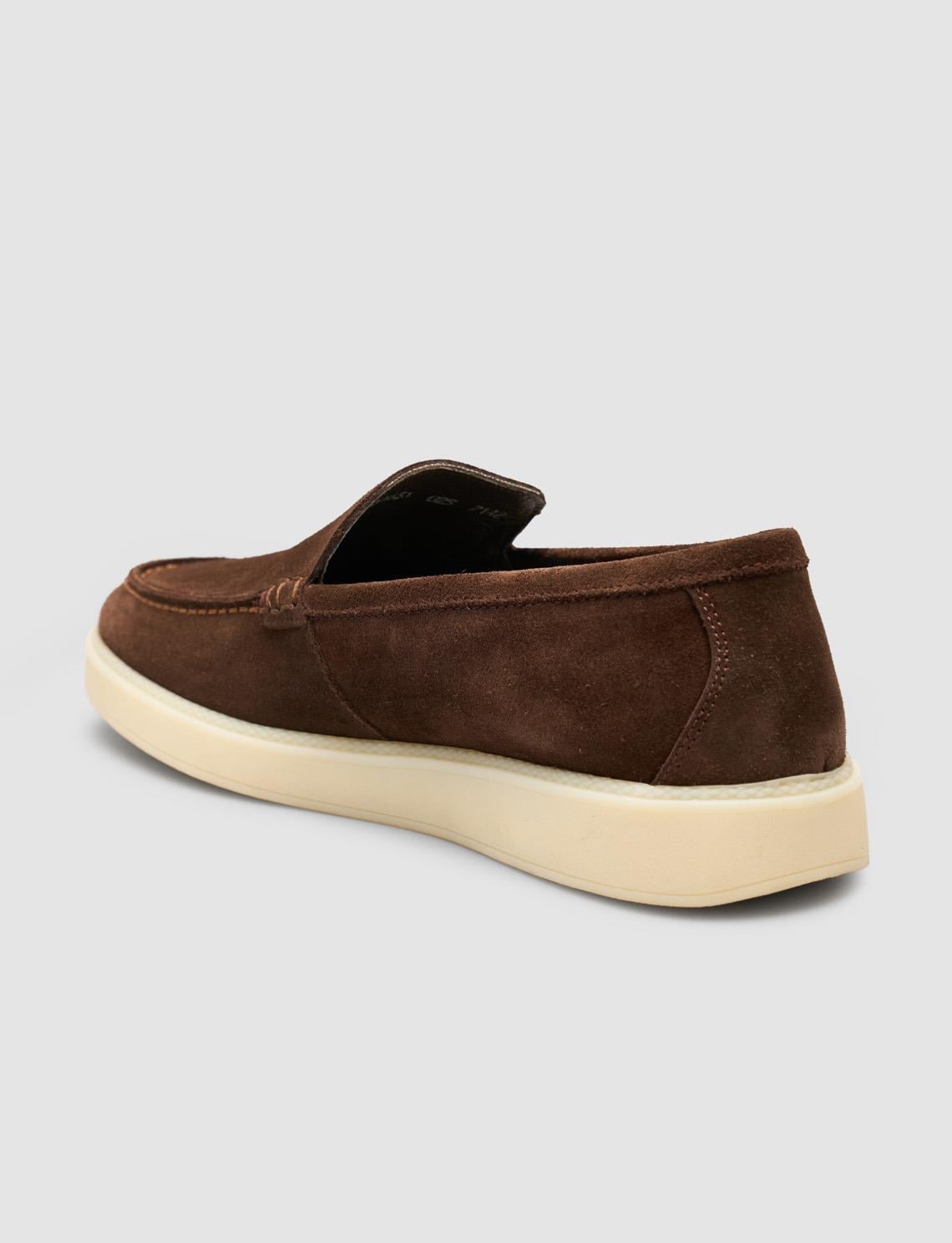 Brown Suede Men's Loafer Shoes