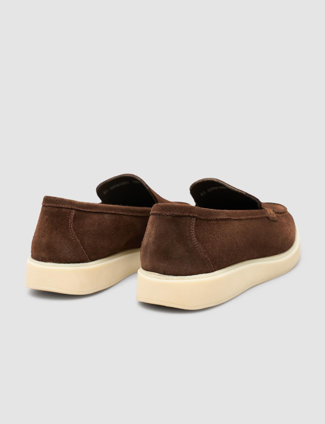 Brown Suede Men's Loafer Shoes
