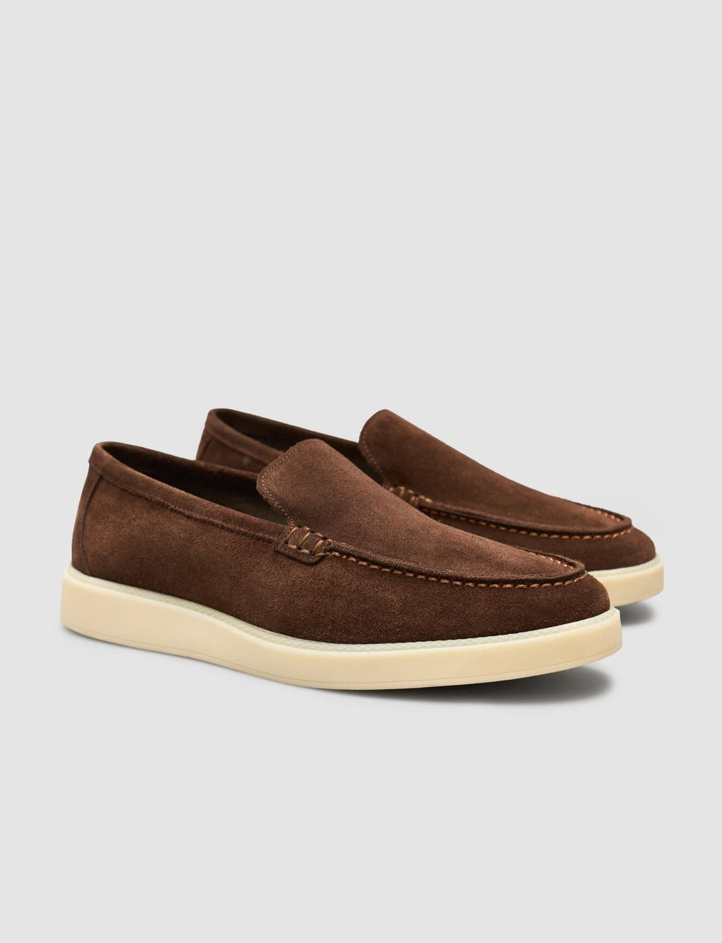Brown Suede Men's Loafer Shoes