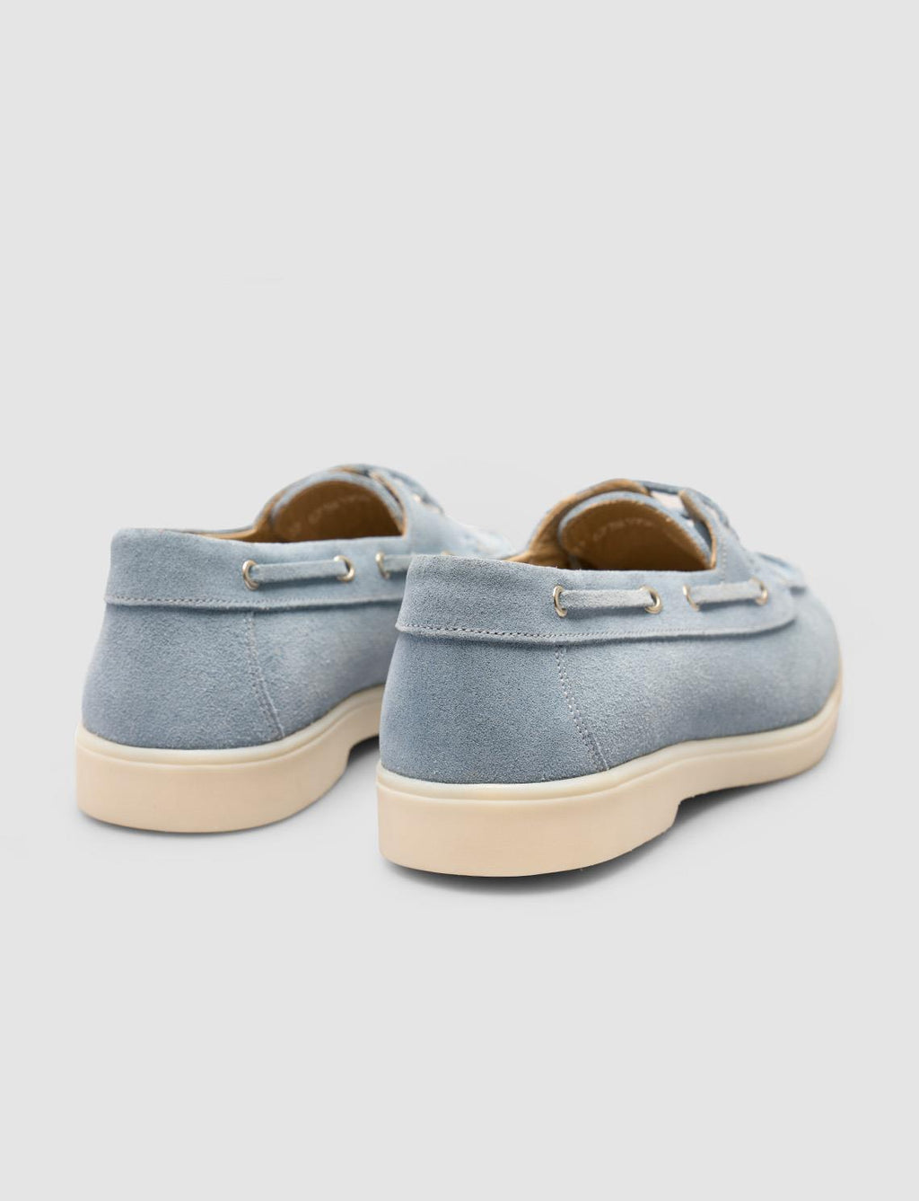 Monamae 100% Genuine Leather Blue Lace Detail Suede Women's Loafer