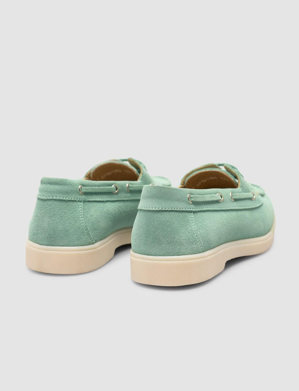 Monamae 100% Genuine Leather Green Lace Detail Suede Women's Loafer