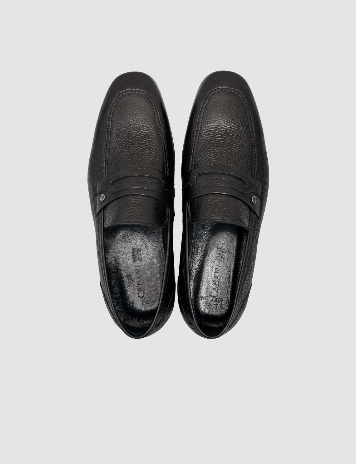 100% Genuine Leather Black Loafer Men's Shoes