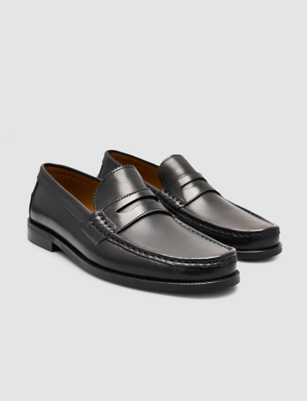 100% Genuine Leather Black Men's Loafer