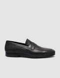100% Genuine Leather Black Loafer Men's Shoes