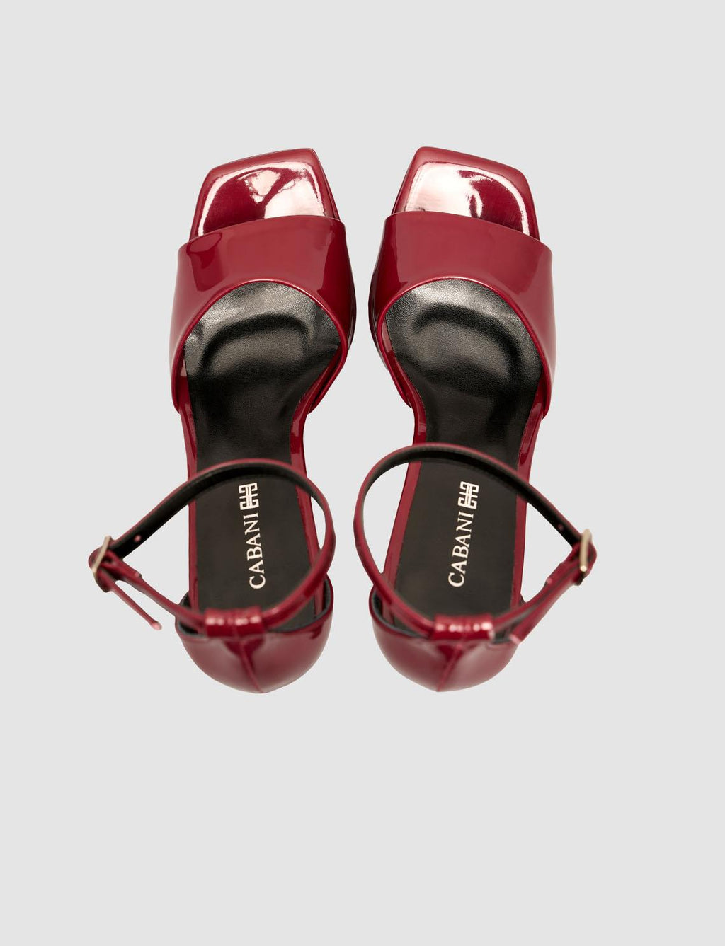 Burgundy Strapped Platform Heel Women's Shoes