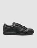 100% Genuine Leather Black Lace-up Men's Athletic Shoes
