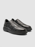 Genuine Leather Fur-Lined Black Men's Athletic Shoes