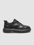 100% Leather Black Sole Emblem Men's Sneaker