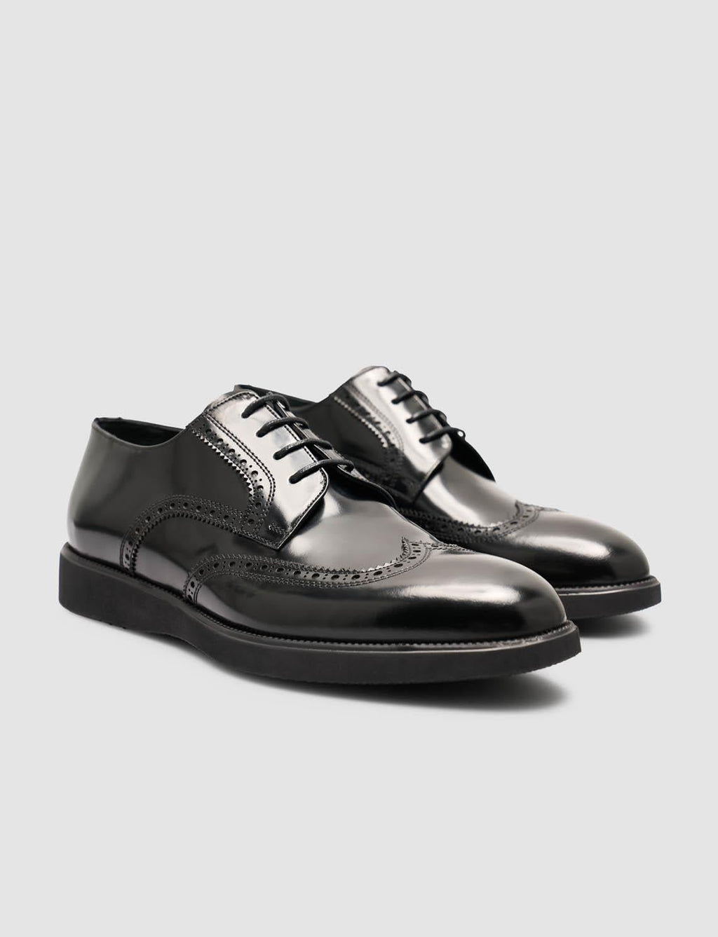 Genuine Open Leather Men's Black Classic Shoes