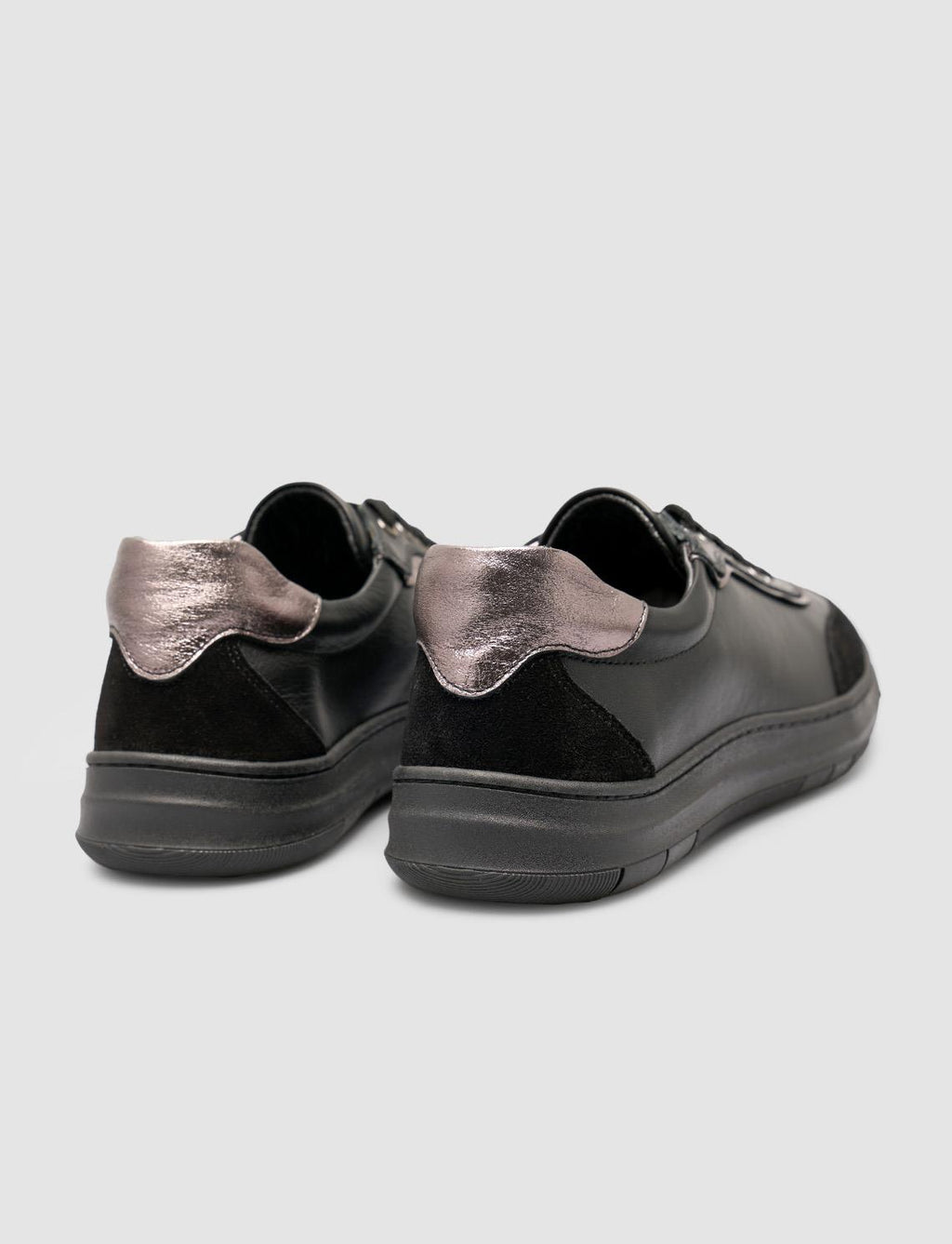 100% Genuine Leather Suede Blend Black Women's Shoes